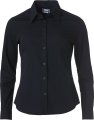 Dames Blouse Lange Mouw Clique Clare Zwart